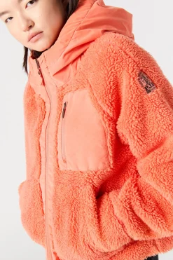 CREAMY - SWEATJACKE MIT DURCHGEHENDEM REIßVERSCHLUSS